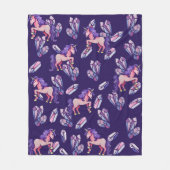 Magische Einhörner Fleecedecke (Vorderseite)