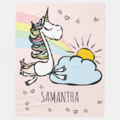 Magische Einhörner Fleecedecke (Vorderseite)