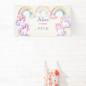 Magische Einhörner und Regenbogen Aquarellfarben G Banner (InSitu)