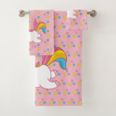 Magische Einhörner und Sterne Rainbow Pastelle & P Badhandtuch Set (Insitu)