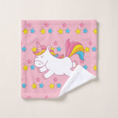 Magische Einhörner und Sterne Rainbow Pastelle & P Badhandtuch Set (Waschlappen)