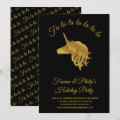 Magische Einhornfeier Einladung (Vorne/Hinten)