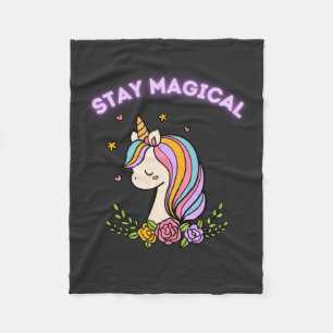 Magische Einhornkids bleibe Fleecedecke