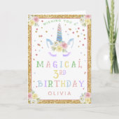 Magische Einhornmädchen jeden Geburtstag Karte (Vorderseite)