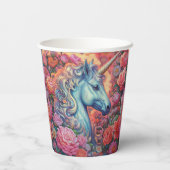 Magische Einhornpapiergruppen Pappbecher (Rückseite)