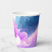 Magische Einhornpapiergruppen Pappbecher (Rückseite)