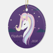 Magische Einhornstars Keramik Ornament (Links)