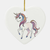 Magische Einhornträume - Whimsical Fantasy Design Keramik Ornament (Hinten)