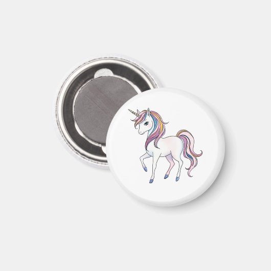 Magische Einhornträume - Whimsical Fantasy Design Magnet (Vorderseite/Rückseite)