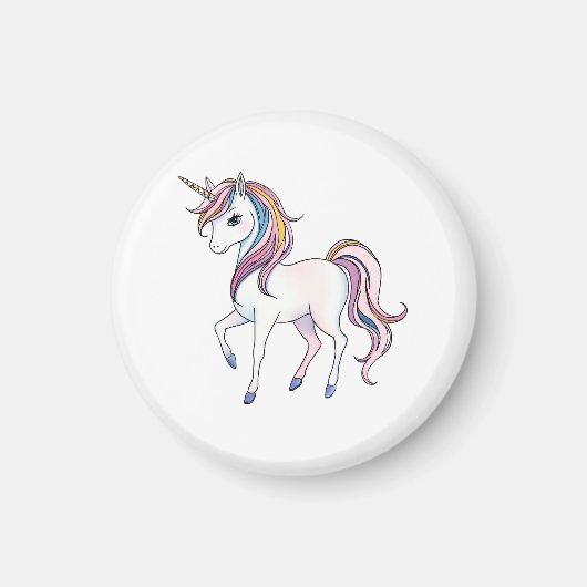 Magische Einhornträume - Whimsical Fantasy Design Magnet (Vorne)
