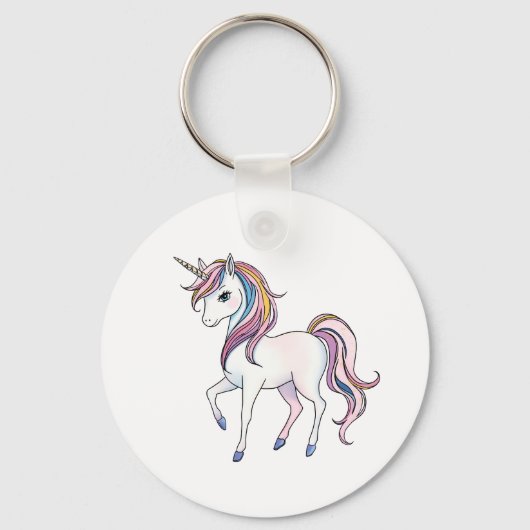 Magische Einhornträume - Whimsical Fantasy Design Schlüsselanhänger (Rückseite)