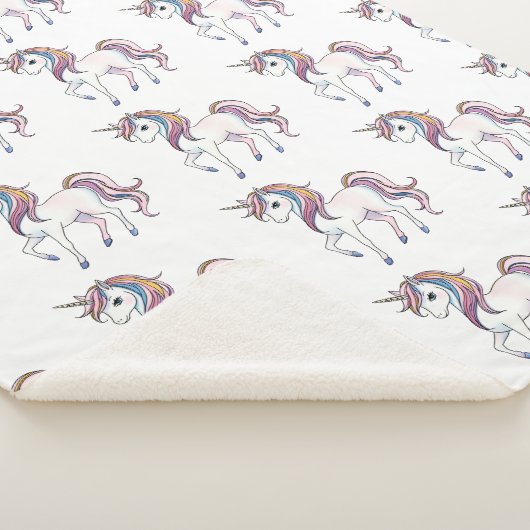 Magische Einhornträume - Whimsical Fantasy Design Sherpadecke (3/4)