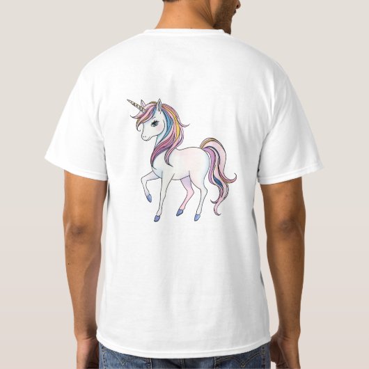 Magische Einhornträume - Whimsical Fantasy Design T-Shirt (Rückseite)