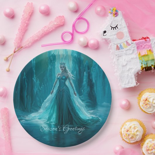 Magische Eiskönigin Winter Weihnachten Pappteller (Party)
