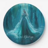 Magische Eiskönigin Winter Weihnachten Pappteller (Vorderseite)