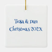 Magische Eismeere Personalisiert Keramikornament (Rückseite)