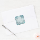 Magische Elegante Winterschneeflocken-Aufkleber Quadratischer Aufkleber (Umschlag)