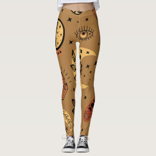 Magische Elemente: Verzaubertes, nahtloses Muster Leggings