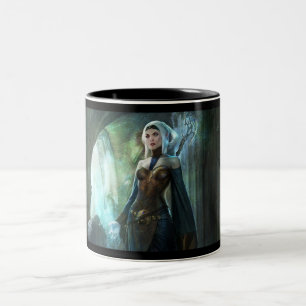 Magische Elf-Fantasie-Kunst Zweifarbige Tasse