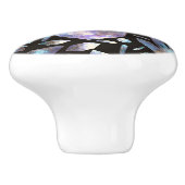 Magische Energiekristalle Rainbow-Kristallgesteine Keramikknauf (Seitenansicht)