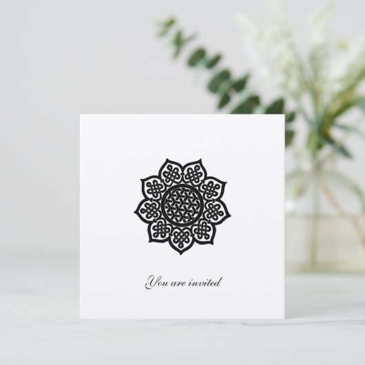 MAGISCHE EREIGNISSE, ZELLTISCHES KNOCHENSCHALTER EINLADUNG (Stehend Vorderseite)