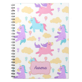 Magische Erinnerungen: Personalisiertes Einhorn-No Notizblock