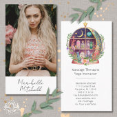 Magische Essenzielle Öle Apothecary Boho Yoga Foto Visitenkarte