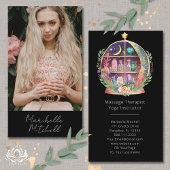 Magische Essenzielle Öle Apothecary Boho Yoga Foto Visitenkarte