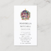 Magische Essenzielle Öle Apotheke Yoga Kristalle Visitenkarte (Rückseite)