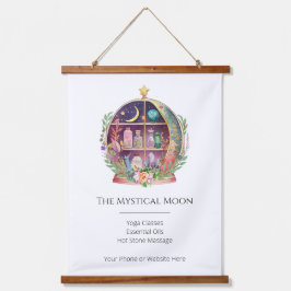 Magische Essenzielle Öle Apotheke Yoga Kristalle Wandteppich Mit Holzrahmen