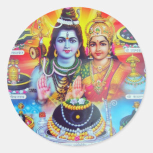 MAGISCHE FÄHIGKEITEN HINDUISMUS RUNDER AUFKLEBER