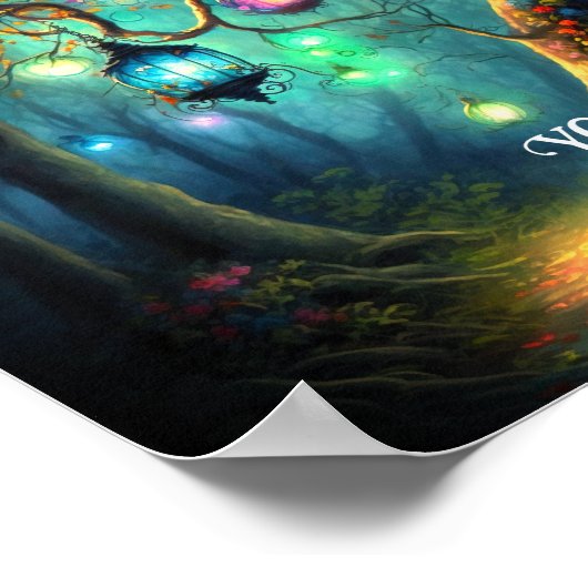 Magische Fairy Bezaubernde Waldträume Treten Sie e Poster (Ecke)