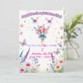 Magische Fairy Birthday Einladung für Mädchen (Stehend Vorderseite)