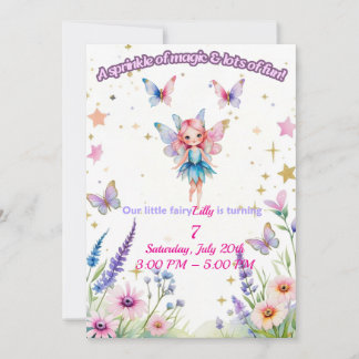 Magische Fairy Birthday Einladung für Mädchen
