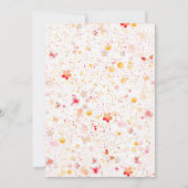 Magische Fairy Blumengarten Pink Girl's Birthday Einladung (Rückseite)