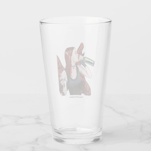 Magische Fairy Drink Wein Fantasy Art Glas Cup (Rückseite)