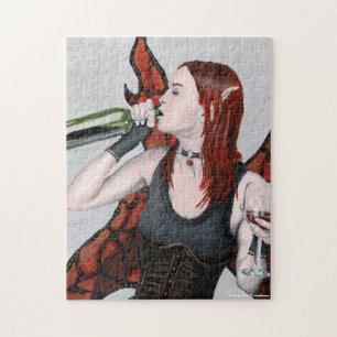 Magische Fairy Drink Wine Fantasy Medium Puzzle