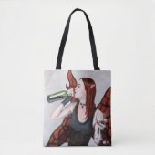 Magische Fairy Drinking Wine Fantasy Grafische Tas Tasche (Vorderseite)