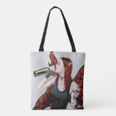Magische Fairy Drinking Wine Fantasy Grafische Tas Tasche (Rückseite)