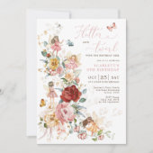 Magische Fairy Floral Garden Pixie Girls Geburtsta Einladung (Vorderseite)