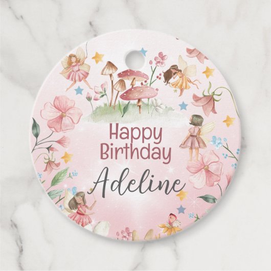 Magische Fairy Garden Personalisierte Round-Gift-T Geschenkanhänger (Vorderseite)