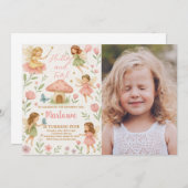 Magische Fairy Geburtstag Einladung mit Foto (Vorne/Hinten)