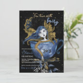 Magische Fairy Teacup Tea Time mit Fairy Birthday Einladung (Stehend Vorderseite)