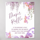 Magische Fairy Thema Kinderdusche Windeln Raffle-Z Poster (Vorne)