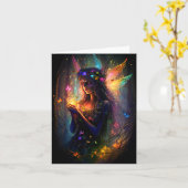 Magische Fairy verzauberte Forest Fantasy Butterfl Karte (Gelbe Blume)
