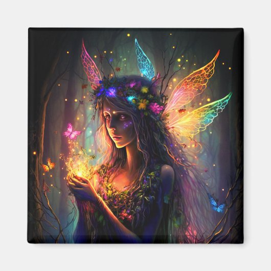 Magische Fairy verzauberte Forest Fantasy Butterfl Magnet (Vorne)