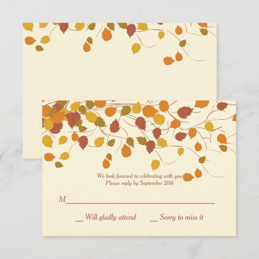 Magische Fall-Response-Karte Einladung (Vorne/Hinten)