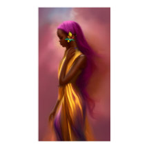 Magische Fantasie Afrikanische Frau farbiges Haar 