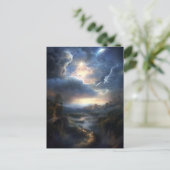 Magische Fantasie kosmische Landschaft Postkarte (Stehend Vorderseite)