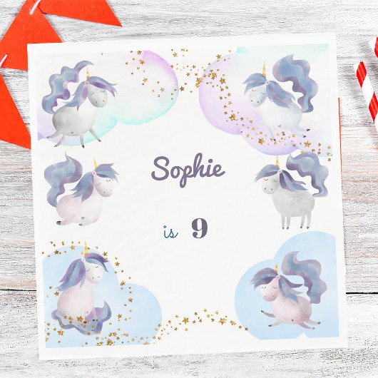 Magische Fantasie vereint Kindergeburtstag Serviette